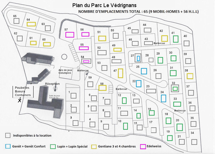 Plan du Parc Le V&eacute;drignans